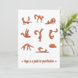 Cat Yoga Flat Holiday Card