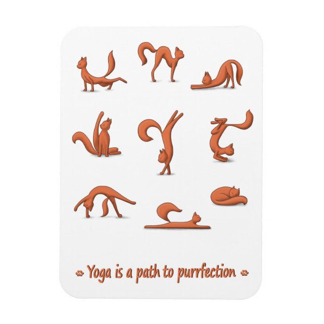 Cat Yoga Magnet (Vertical)
