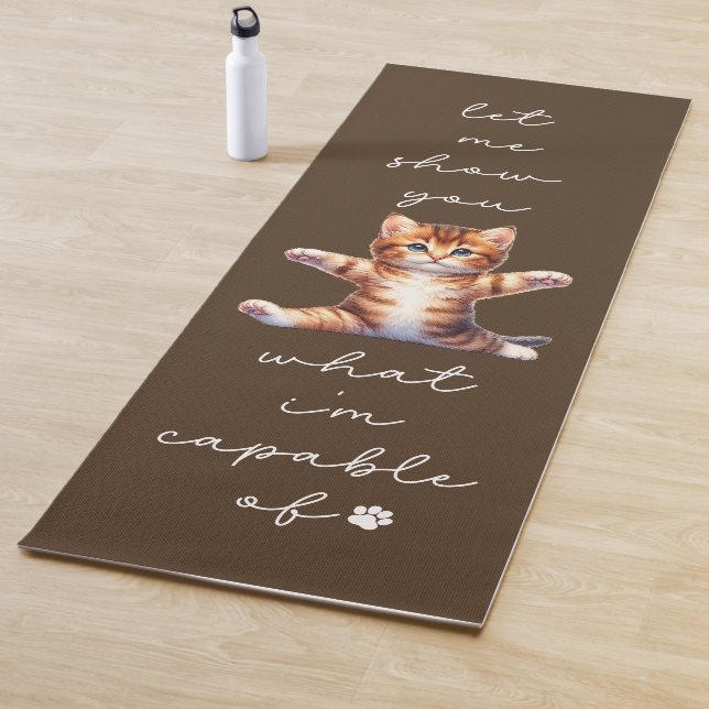 Cat Yoga Mat, Funny Cat Gym Mat, Cat Lover Gift Mat (In Situ)