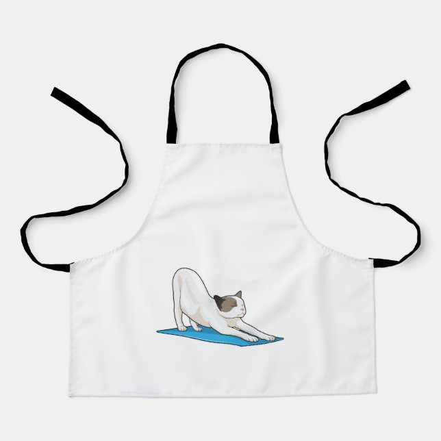 Cat Yoga Meditation Fitness Apron (Front)