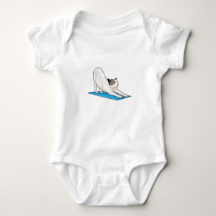 Cat Yoga Meditation Fitness Baby Bodysuit