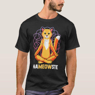 Cat Yoga Namaste Nameowste Meditation Spiritual T-Shirt