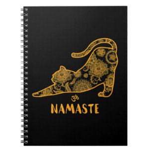 Cat Yoga Namaste OM - Funny Yoga Gift T-Shirt Notebook