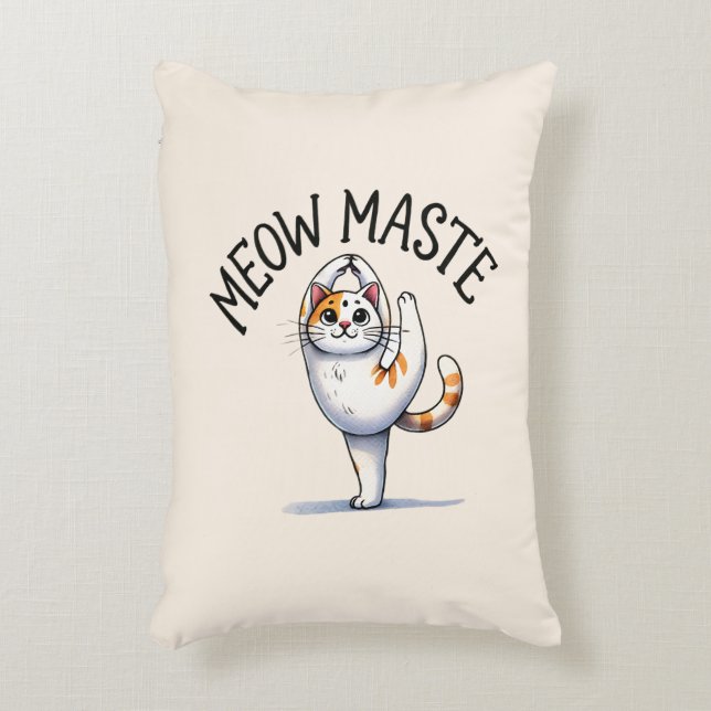 Cat Yoga Pose - Meow Maste Decorative Cushion (Front(Vertical))