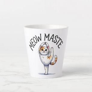 Cat Yoga Pose - Meow Maste Latte Mug