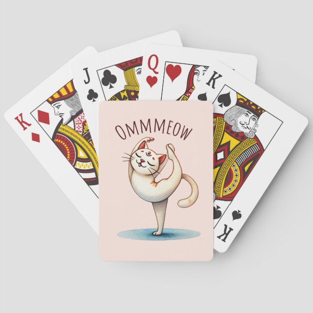 Cat Yoga Pose - Meow Playing Cards (Back)