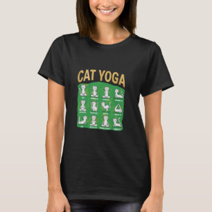 Cat Yoga Poses Cats Practicing Mindfulness Meditat T-Shirt