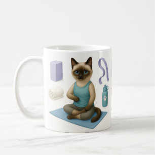 Cat  Yoga Themed  Coffee Mug