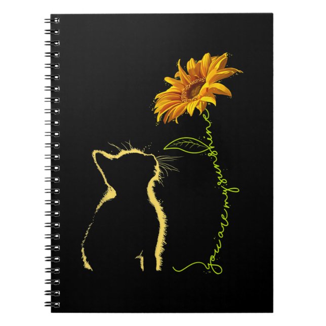 Cat You Are My Sunshine Cats T-Shirt Notebook (Front)
