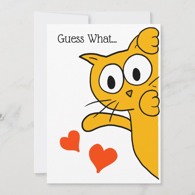 Cat You're My Favourite Human Flat Greeting Card (Front)