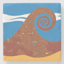 Cataclysm - Marble Stone Coaster