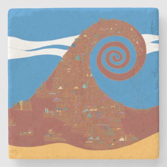 Cataclysm - Marble Stone Coaster (Front)