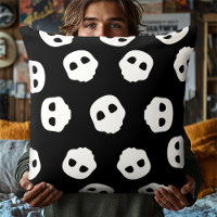Catacomb White Skulls on Black Nu Goth Gothic
