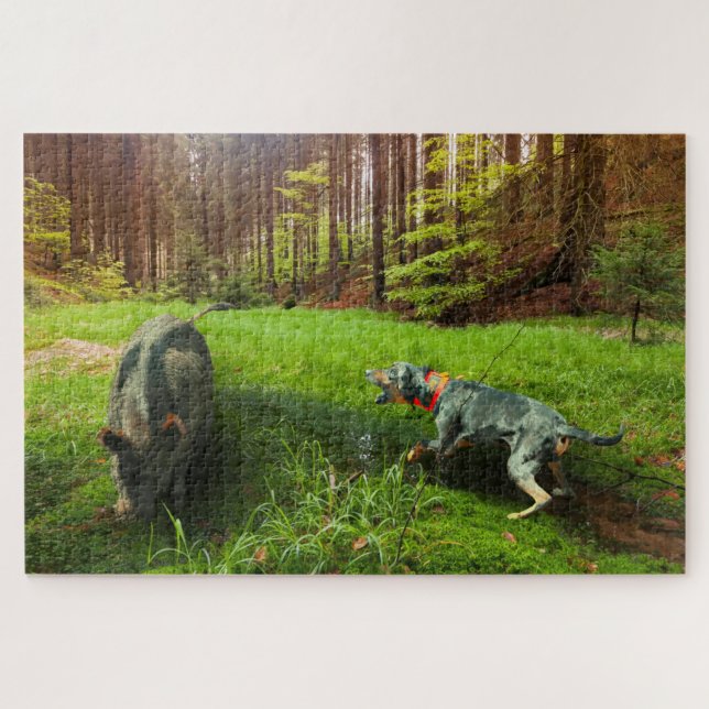 Catahoula and Hog Jigsaw Puzzle (Horizontal)