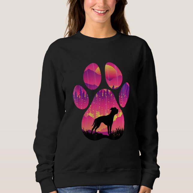 Catahoula Bulldog Paw Mom Dad Dog  Women Men Sweatshirt (Front)