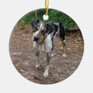 Catahoula Christmas Ceramic Ornament