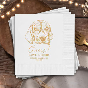 Catahoula Dog Cheers Custom Dog Wedding Napkins