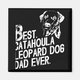 Catahoula Leopard Dad Ever, Dog Owner Vintage Magnet