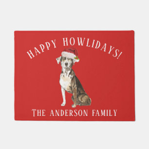 Catahoula Leopard Dog Christmas Doormat