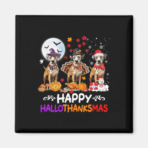 Catahoula Leopard Dog Christmas Hallothankmas Than Magnet