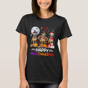 Catahoula Leopard Dog Christmas Hallothankmas Than T-Shirt