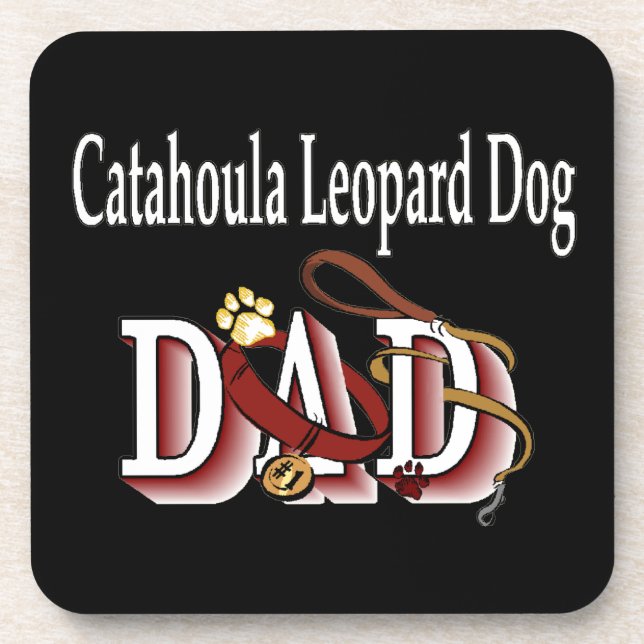 Catahoula Leopard Dog Dad Coaster (Front)