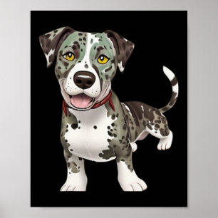 Catahoula Leopard Dog Dog Breed Graphic  Poster