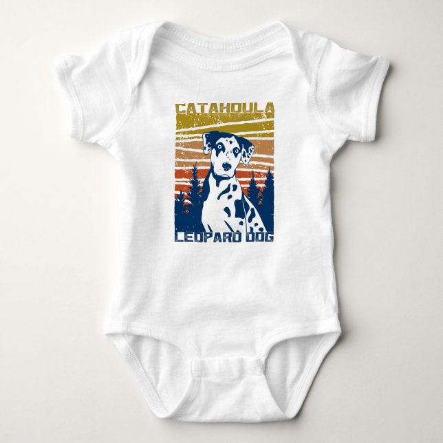 Catahoula Leopard Dog Gift Idea Baby Bodysuit (Front)
