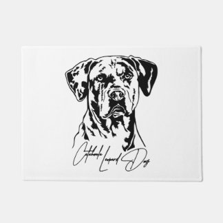 Catahoula Leopard Dog Portrait dog mum Wilsigns Doormat