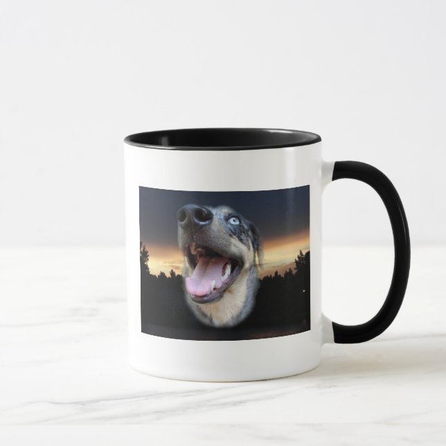 Catahoula Leopard Dog Sunset Mug (Right)
