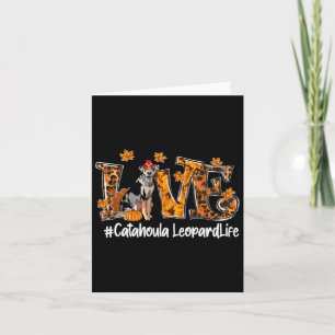 Catahoula Leopard Dog Turkey Funny Thanksgiving Lo Card