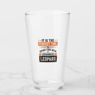 Catahoula Leopard Dog Vintage Time Shirt Design_1 Glass