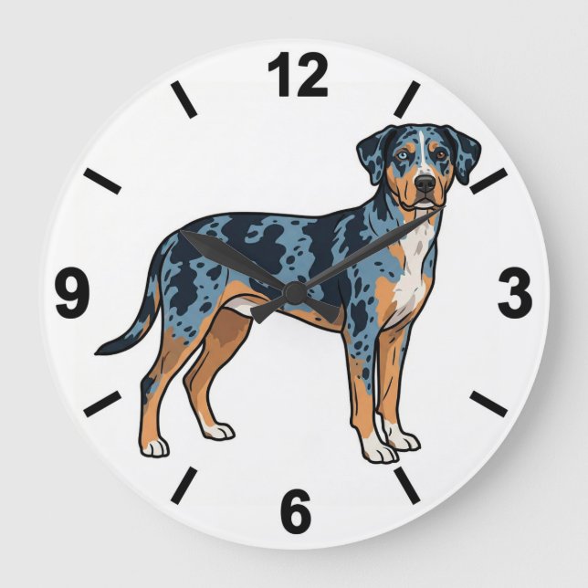 Catahoula Leopard Dog Wall Clock Rustic Decor (Front)