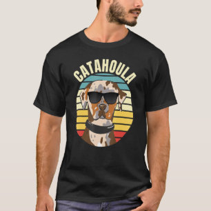 Catahoula Leopard Dog with Sunglasses Catahoula T-Shirt