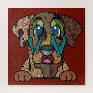 Catahoula ugly dog face Jigsaw Puzzle