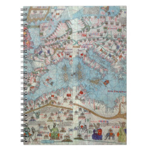 Catalan Atlas: Detail of North Africa and Europe, Notebook