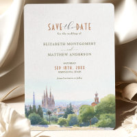 Catalan Charm Barcelona Save-the-Date Invitation