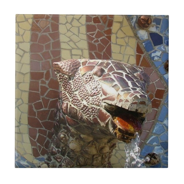 Catalan coat of arms - Gaudi Mosaic Tile (Front)