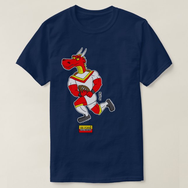 Catalan dragon rugby player T-Shirt (Design Front)