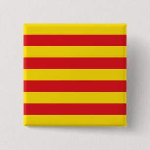 Catalan Flag 15 Cm Square Badge