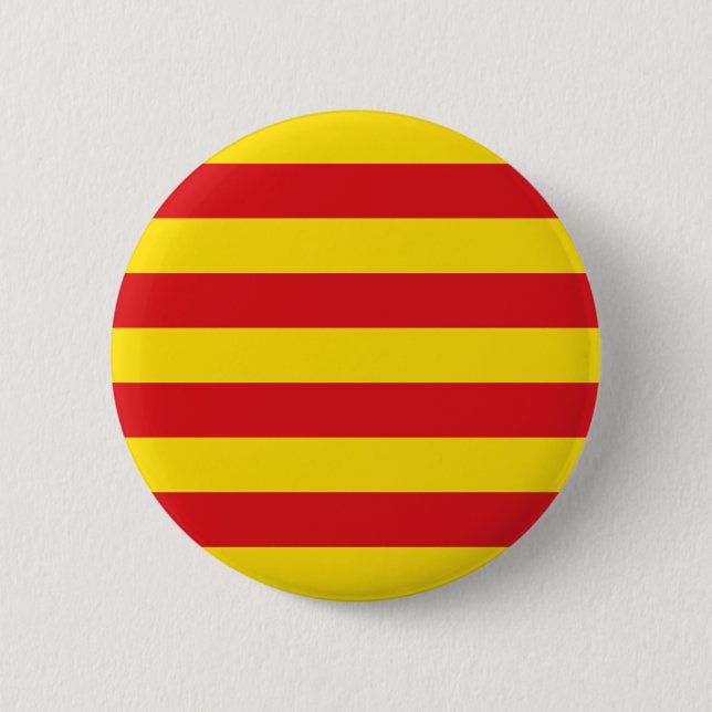 Catalan Flag 6 Cm Round Badge (Front)