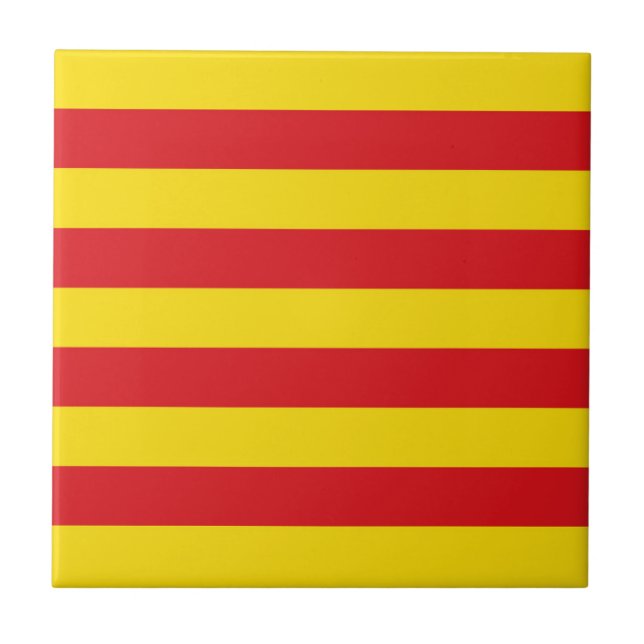 Catalan Flag Ceramic Tile (Front)