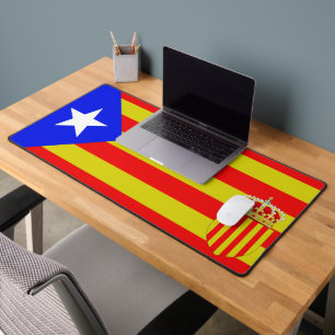 Catalan flag-coat of arms desk mat