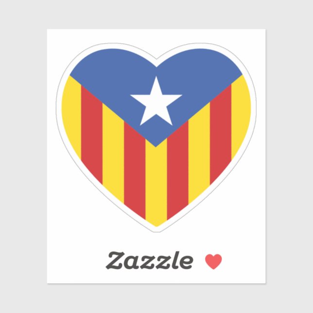 Catalan Flag Heart (Sheet)