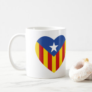 Catalan Flag Heart Coffee Mug