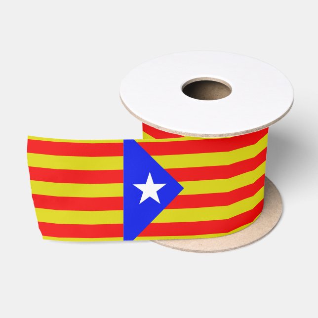Catalan flag satin ribbon (Spool)