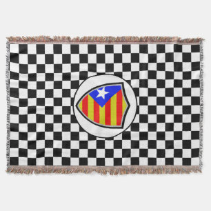 Catalan flag throw blanket