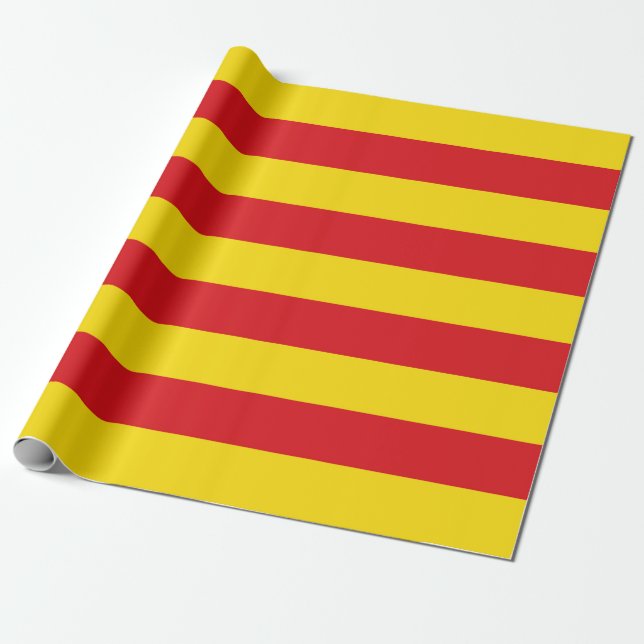Catalan Flag Wrapping Paper (Unrolled)