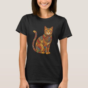 Catalan Mosaic Feline Ocular Chest Apparatus T-Shirt