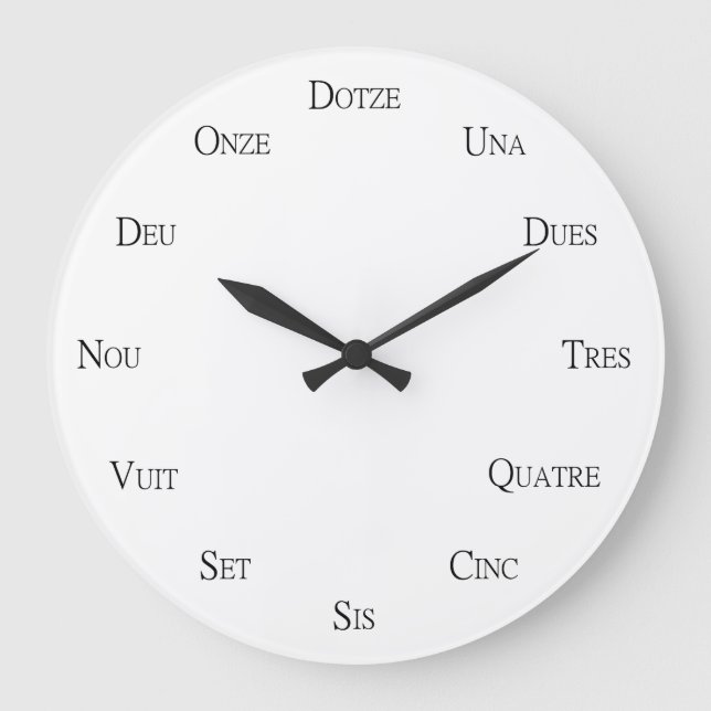 Catalan Numbers Learning Customisable Language Large Clock (Front)